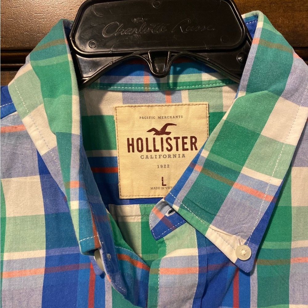 Hollister plaid button down